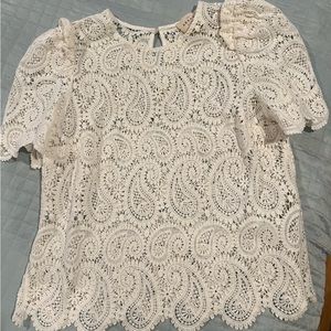 Sezane Limona Lace Top sz36